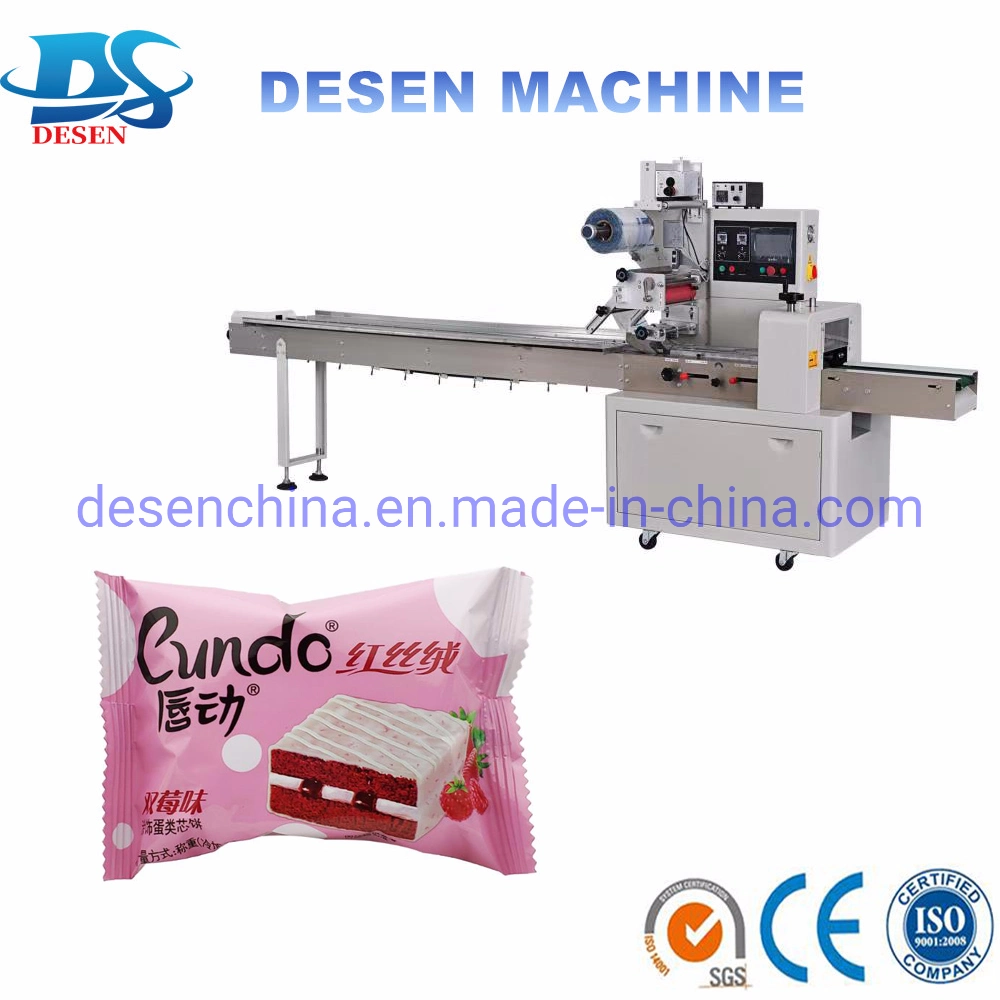 Top Film Reel Feeding Wrapping Horizontal Flow Confectionery Packaging Machine