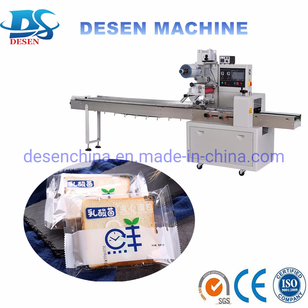 Top Film Reel Feeding Wrapping Horizontal Flow Confectionery Packaging Machine