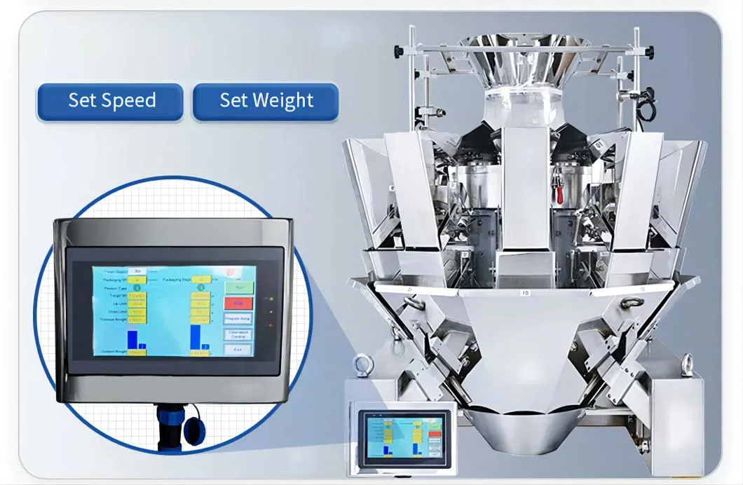 Big Packing Range Multi-Heads Weigher Packaging Machine for Confectionery and IQF Produce