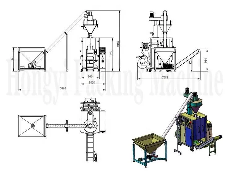 Low Price Oat Wheat Bean Soft Candy Puffed Snack Weighing Auto Plastic Film Wrapping Small Pouch Granule Rice Filling Machine