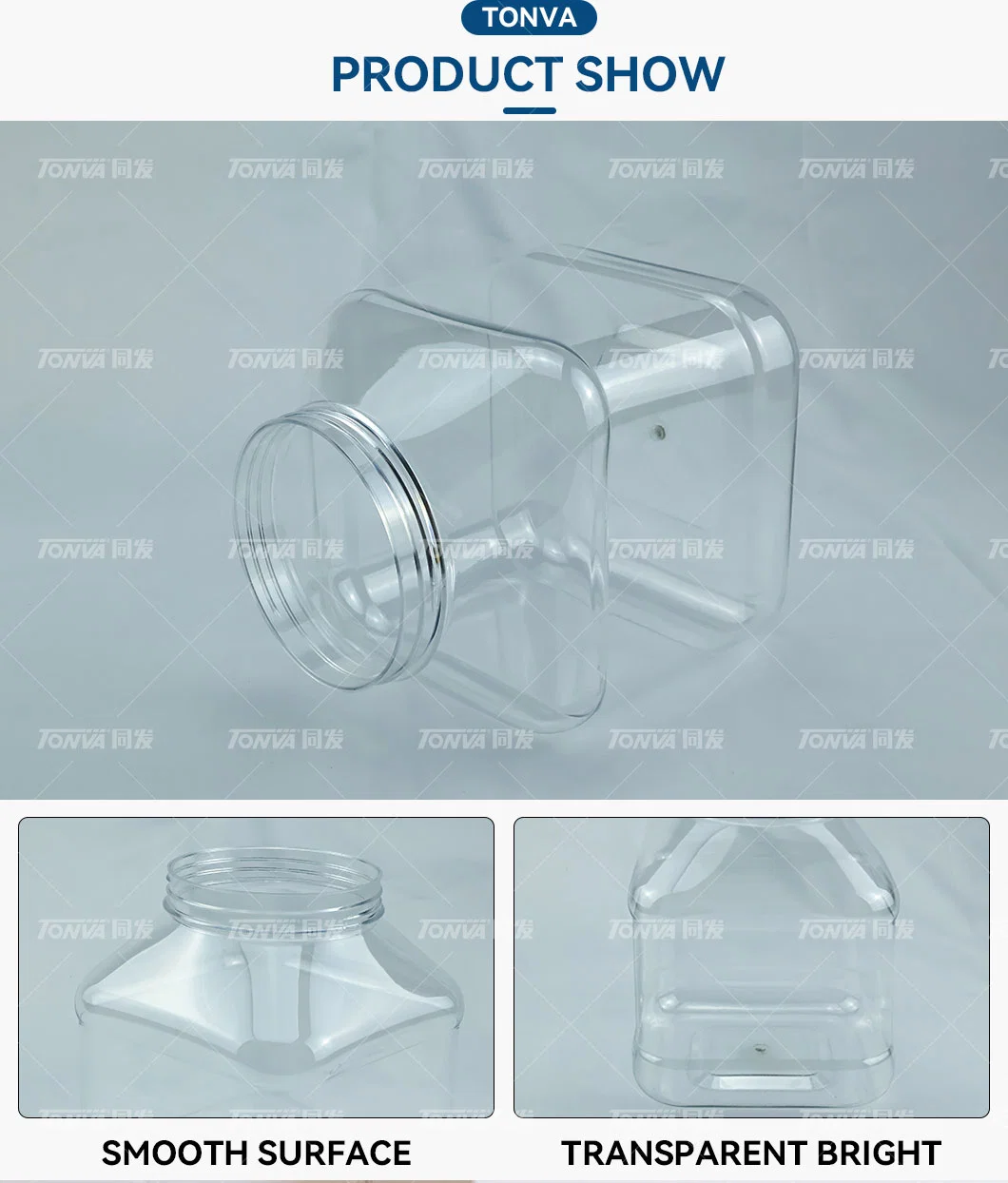 Pet Plastic Clear Square Jar Candy Lollipop Jar Bottle Blowing Molding Making Machine