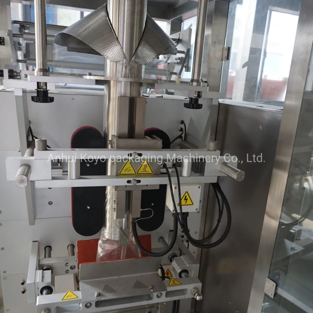 Ky320 Automatic Vffs All in One 10 Heads Weighing Scale Sealing Packing Packaging Machine for Puffed Food, Soft Candy, Biscuits