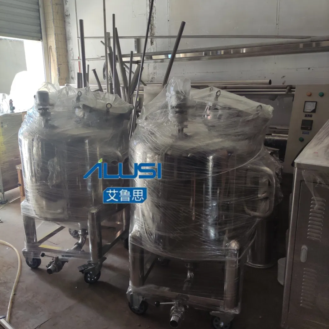 SUS304 Industrial Cosmetic Movable Vertical Gelatin Food Industrial Food Grade Water Storage Tank Making Machine