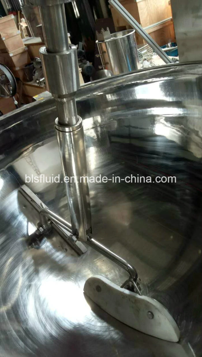 Steel Hydraulic Lifting Scraper Mixer Electric Tilting Steam Jacket Pot with Bottom Tap