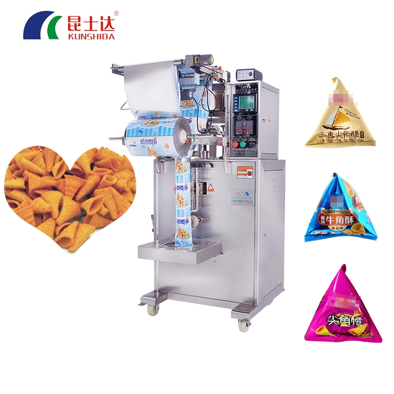 Candy Chocolate Bean Nuts Granules Seeds Seeds Biscuits Snack Triangle Bag Packaging Machine