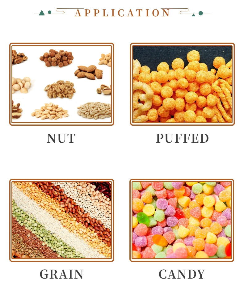 Candy Chocolate Bean Nuts Granules Seeds Seeds Biscuits Snack Triangle Bag Packaging Machine