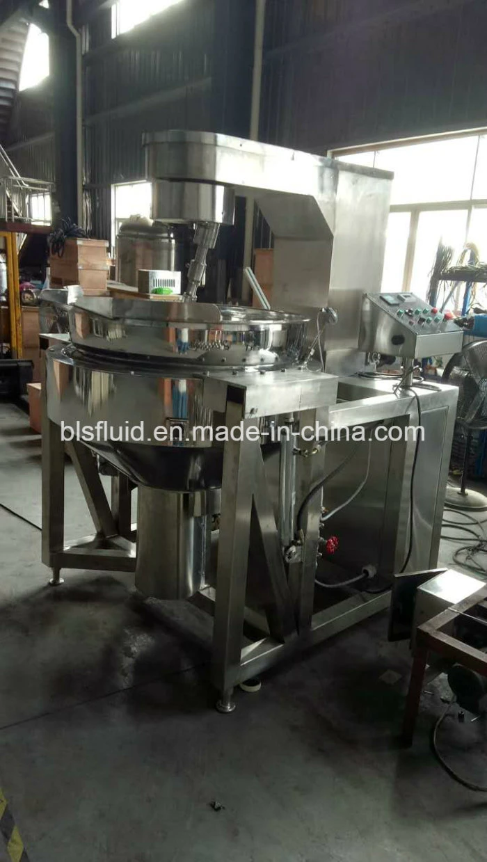 Steel Hydraulic Lifting Scraper Mixer Electric Tilting Steam Jacket Pot with Bottom Tap