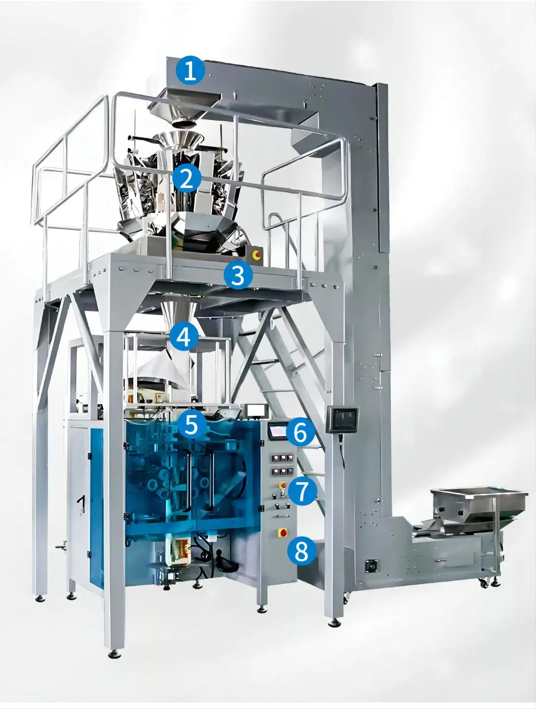 Big Packing Range Multi-Heads Weigher Packaging Machine for Confectionery and IQF Produce