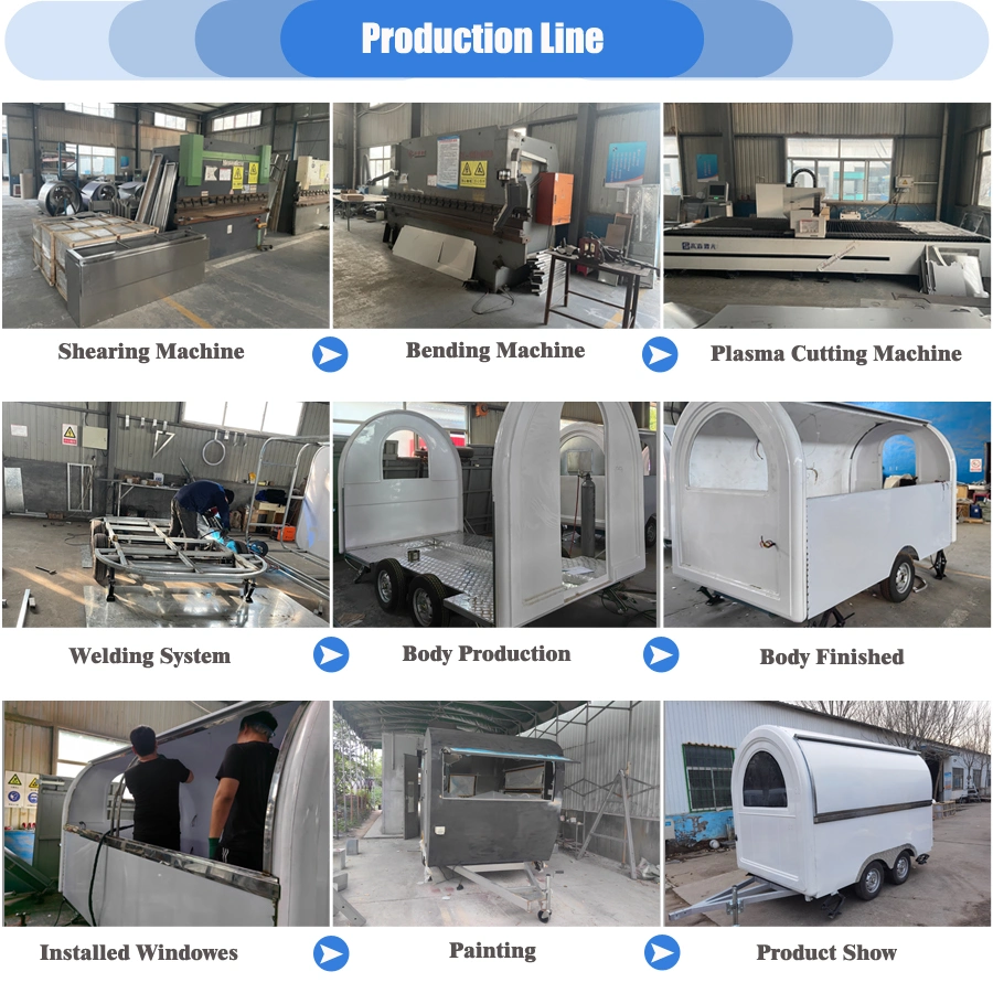 2024 Customized Green Mobile Food Trailer Truck Kitchen with Equipment