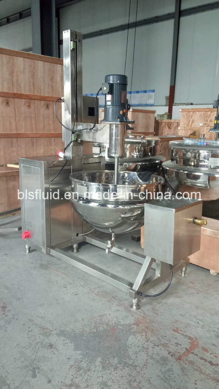 Steel Hydraulic Lifting Scraper Mixer Electric Tilting Steam Jacket Pot with Bottom Tap