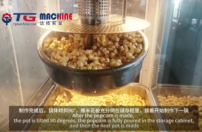 Industrial Corn Popcorn Making Machine Big Caramel Stainless Steel Popcorn Popper Pot