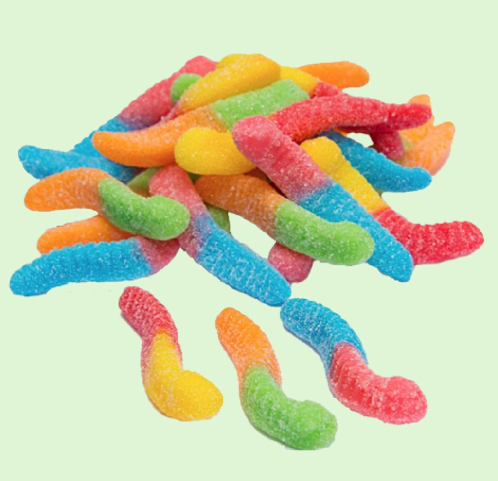 Halal Sour Sweet Candy Strips Rainbow Gummy Bulk Super Sour Belts Candy Manufacturer