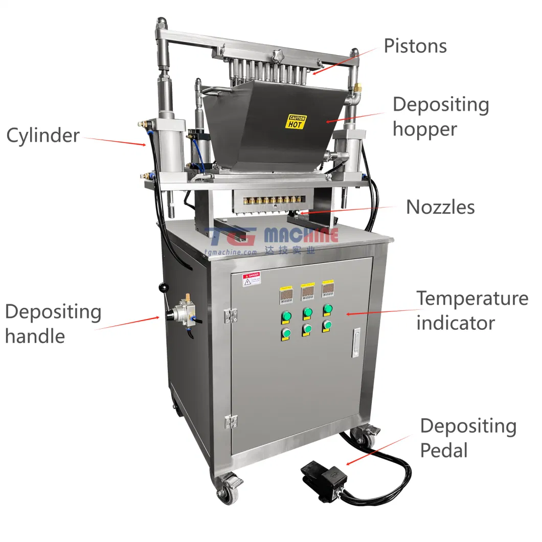 Automatic Small Scale Vitamin Gummy Depositing Machinery Candy Depositor Machine