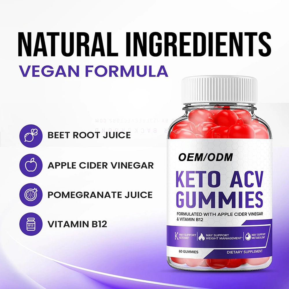 Private Label OEM Vegan Organic Apple Keto Bhb Slim Weight Loss Apple Cider Vinegar Candy Acv Bears Keto Blast Gummies