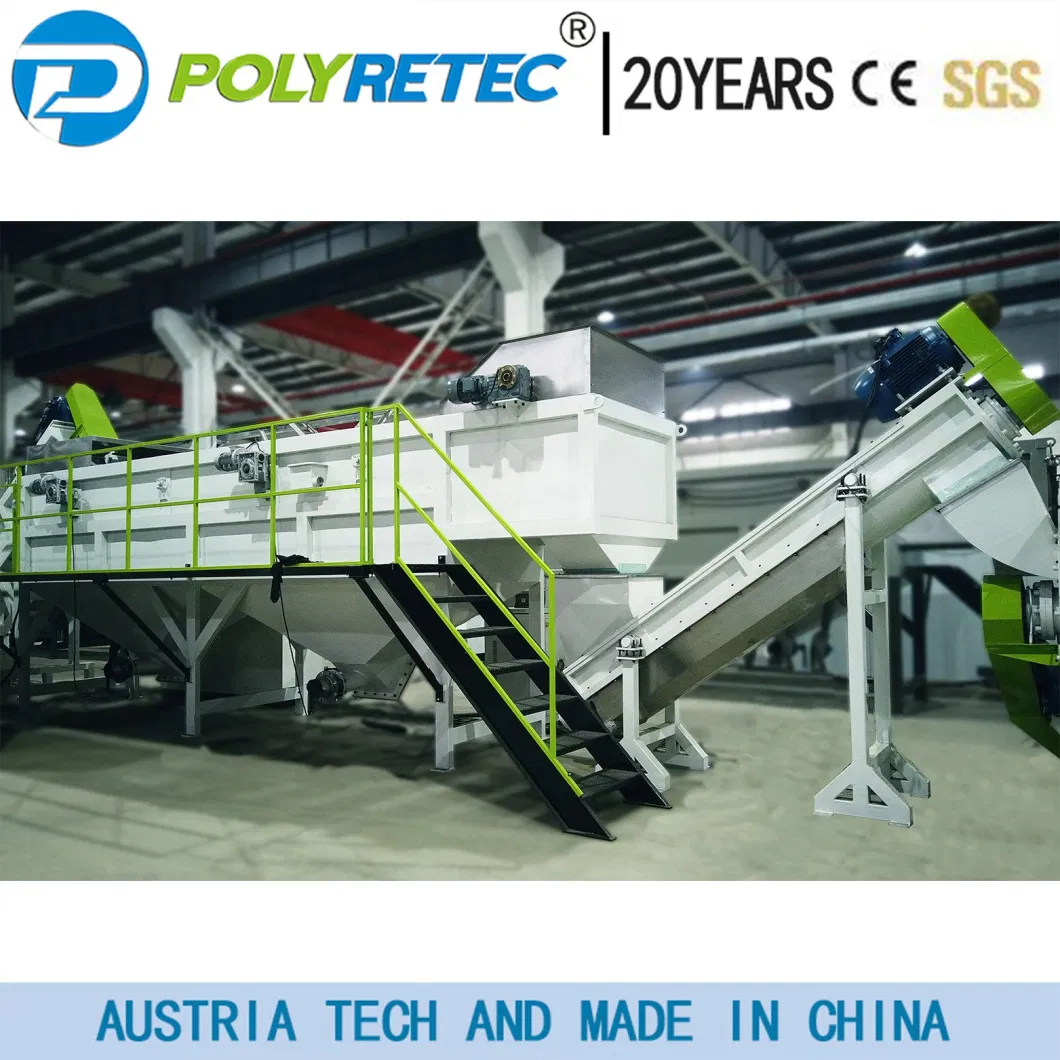 High Output Waste Plastic Pet HDPE Bottle Flake Drum Pallet Rubber Lump PVC Pipe LDPE LLDPE PP PE Film Jumbo Woven Bag Recycling Crushing Line Washing Machine