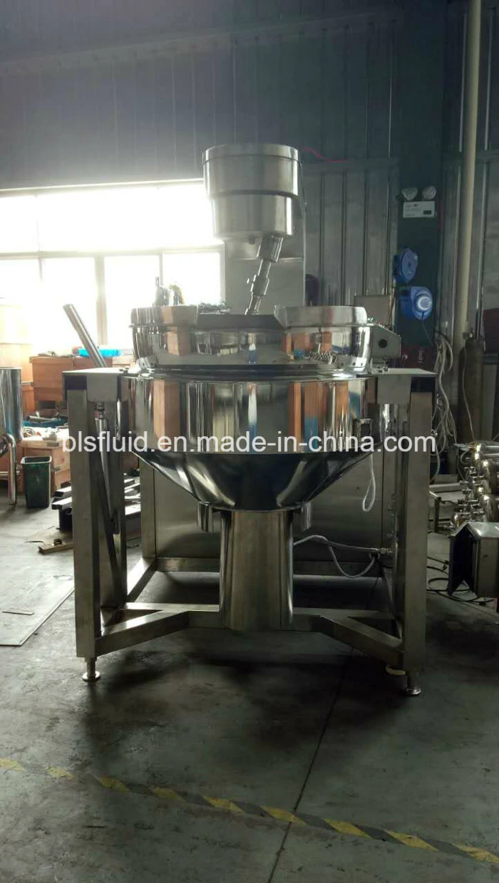 Steel Hydraulic Lifting Scraper Mixer Electric Tilting Steam Jacket Pot with Bottom Tap