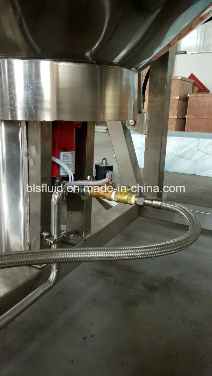 Steel Hydraulic Lifting Scraper Mixer Electric Tilting Steam Jacket Pot with Bottom Tap