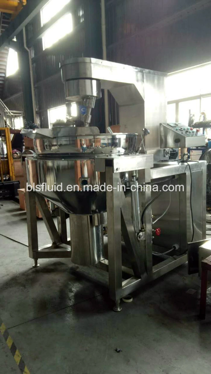 Steel Hydraulic Lifting Scraper Mixer Electric Tilting Steam Jacket Pot with Bottom Tap