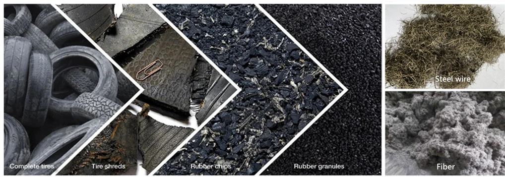 Rubber Crumb Plant Used Truck Tire Waste Car Tyre Cutting Shredder Recycling Machine Price