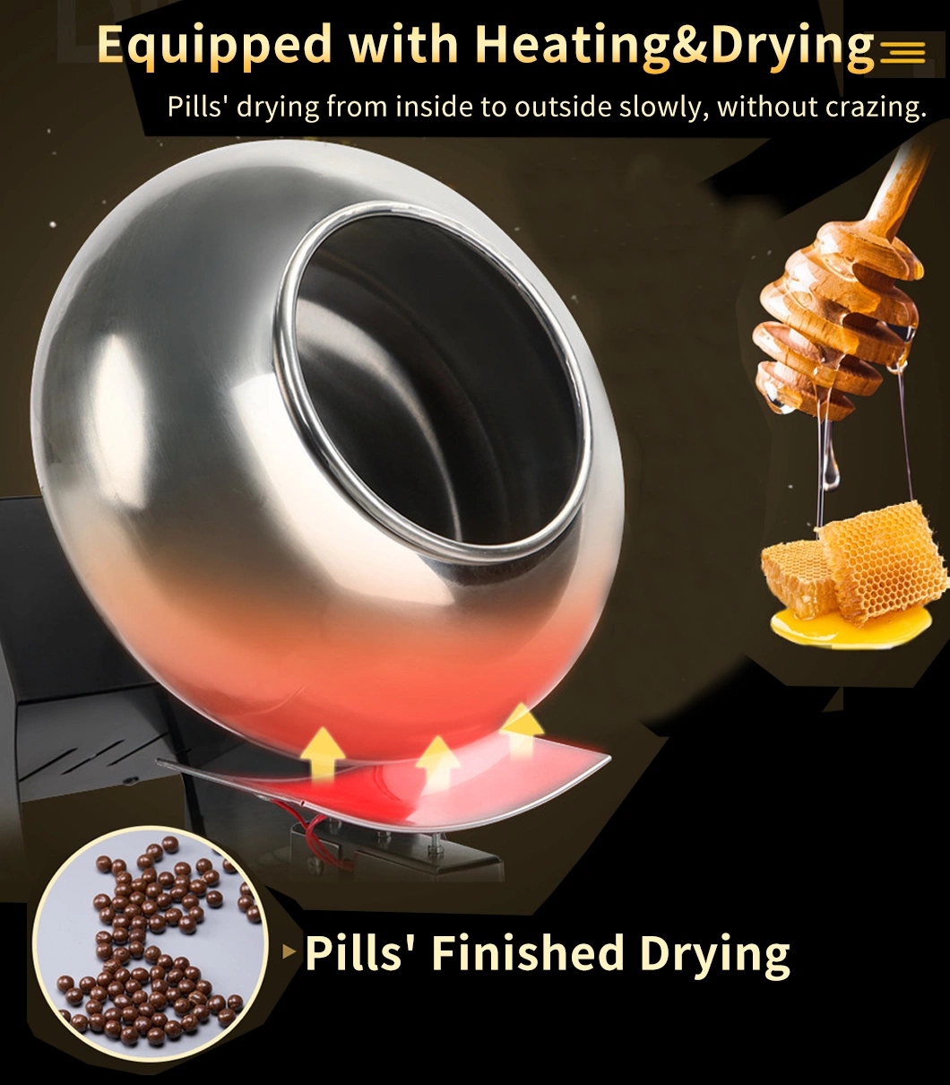 Dingli by-400 Sugar Coated Machine Chocolate Beans Coating Machine