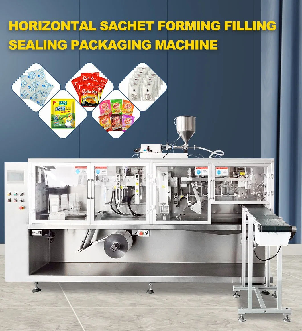 Automatic Ffs Horizontal Tea Bag Filling Machines Plastic Bag Pack Milk Gummy Candy Liquid Sauce &amp; Powder Sachet Pouch Filling Sealing Packaging Machinery