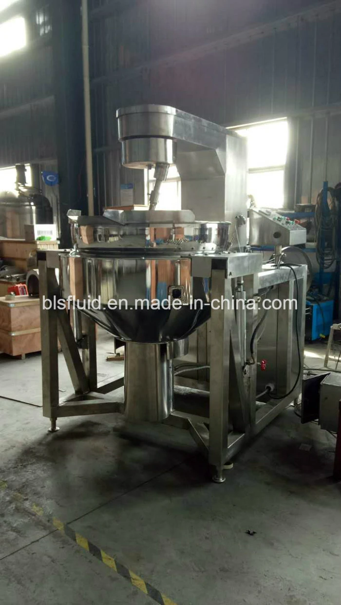 Steel Hydraulic Lifting Scraper Mixer Electric Tilting Steam Jacket Pot with Bottom Tap