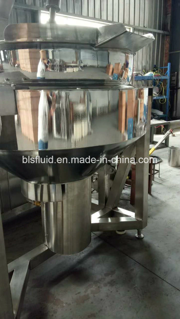 Steel Hydraulic Lifting Scraper Mixer Electric Tilting Steam Jacket Pot with Bottom Tap