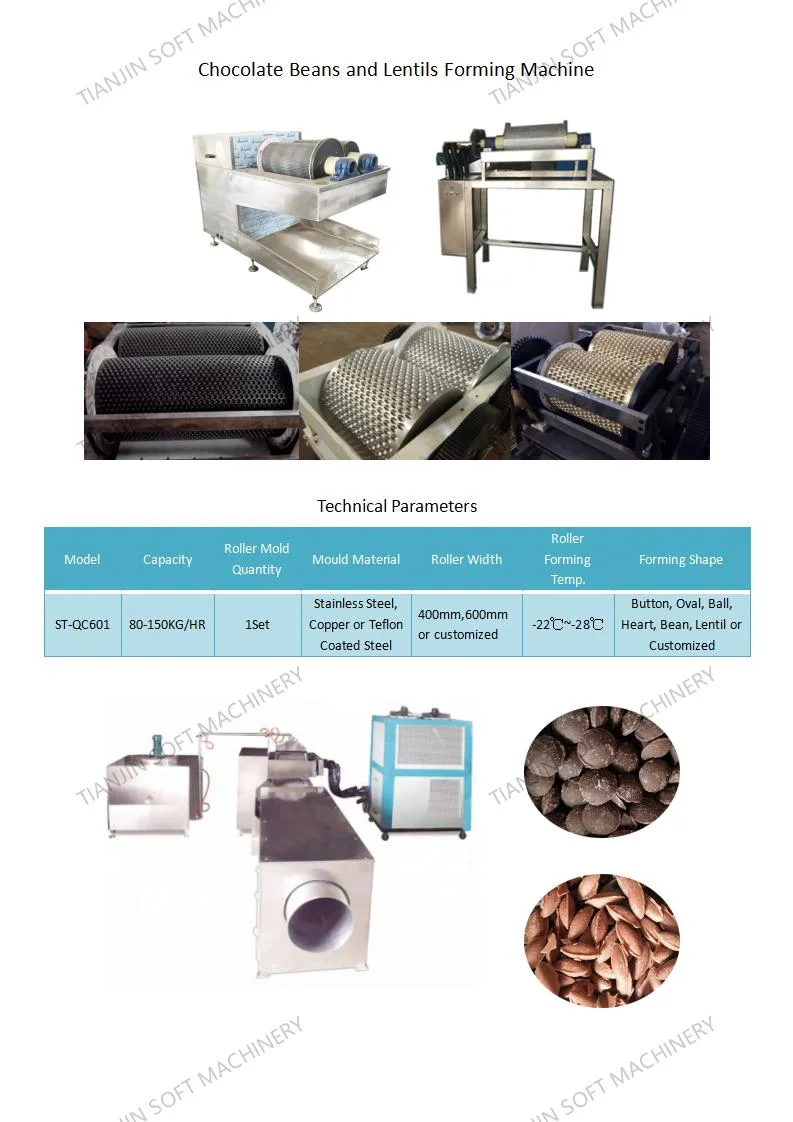 200~300kg/Hr Chocolate Lentils Beans Forming Machine Production Line