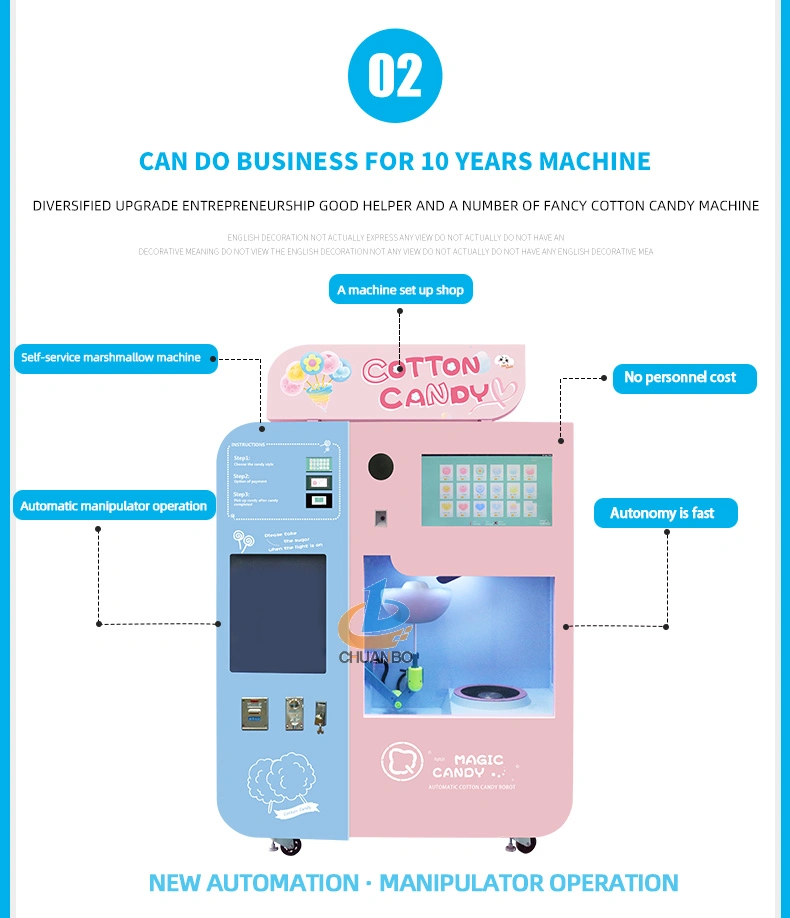 Fully Automatic Smart Machine Pink Commercial Candy Making Equipment for Sale