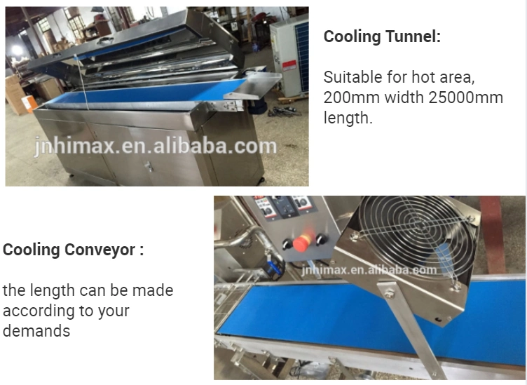 Hot Sale Chocolate Enrober Melting Machine Coating Enrobing Production Line with Cooling Tunnel