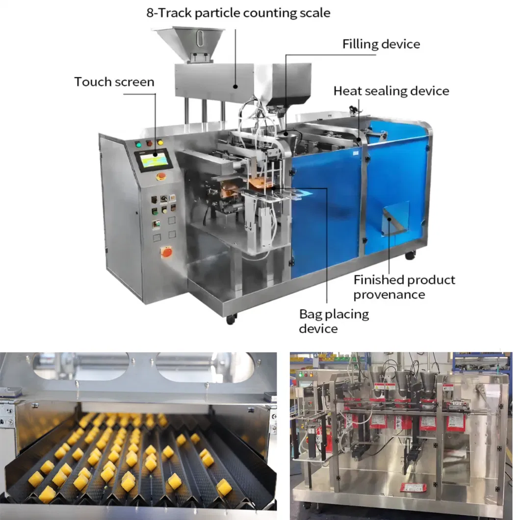 PLC Multi Channel Trays Feeding Counter Three-Level Vibration Soft Gel/ Vitamin Tablet/Candy/Gummies/Jelly Gummy/Capsule/Pill Vision Sensor Counting Machine