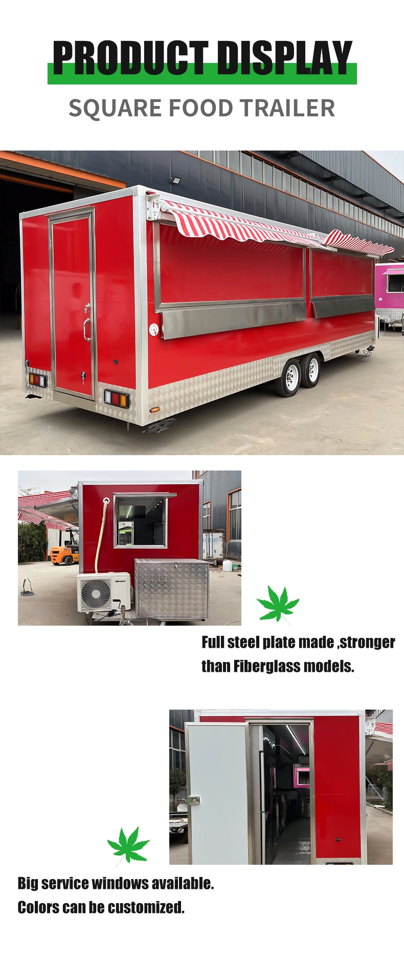 C 1208 Mobile Cart Fast Food Truck Trailer Mobile Kitchen