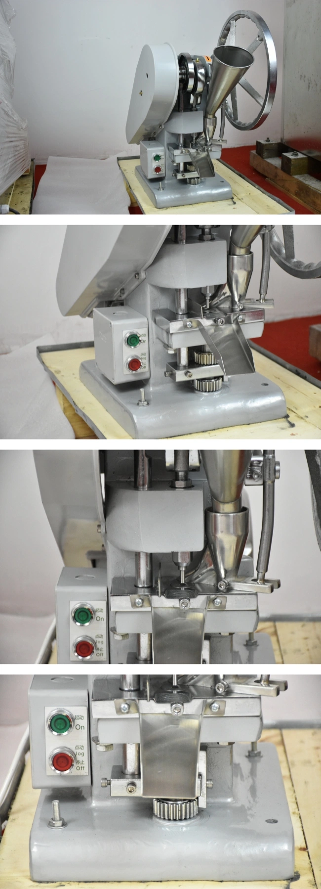 Single Punch Automatic Tdp-1.5 Candy Milk Tablet Press Punch Maker Machine Electric Tablets Pill Making Punching Machine Manual Tablet Compression Machine