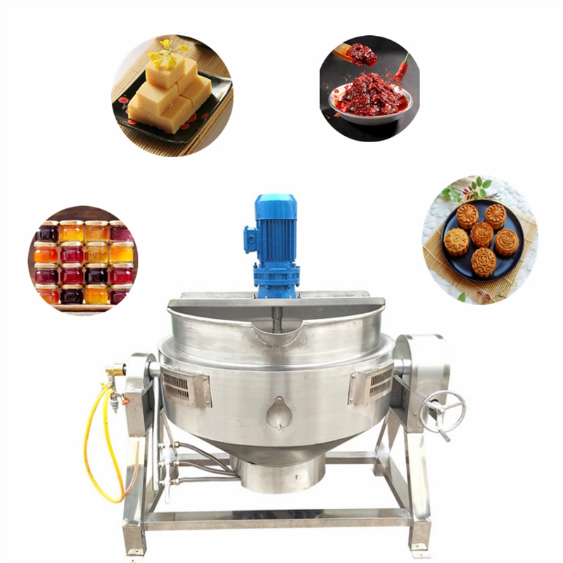 Electric Hard Candy Sirop Jam Cooking Pot Sugar Melting Jacketed Kettle Steam Cooking Candy Kettle