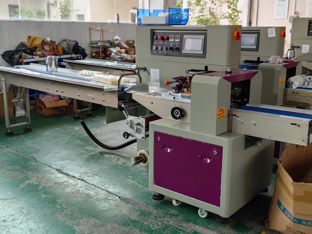 Hot Sale Rotary Pillow Packing Machine for Soap/Tissues, Noodles, Egg Rolls, Sausages, Fish, Ice-Lollies, Soft Candies, Biscuits, Fresh Fruit