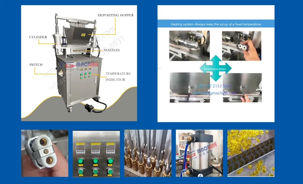 Small Jelly Candy Sweet Candy Making Machine/Pectin Jelly Candy Depositing Machine/Vitamin Gummy Machine/Vitamin Gummy Depositor/