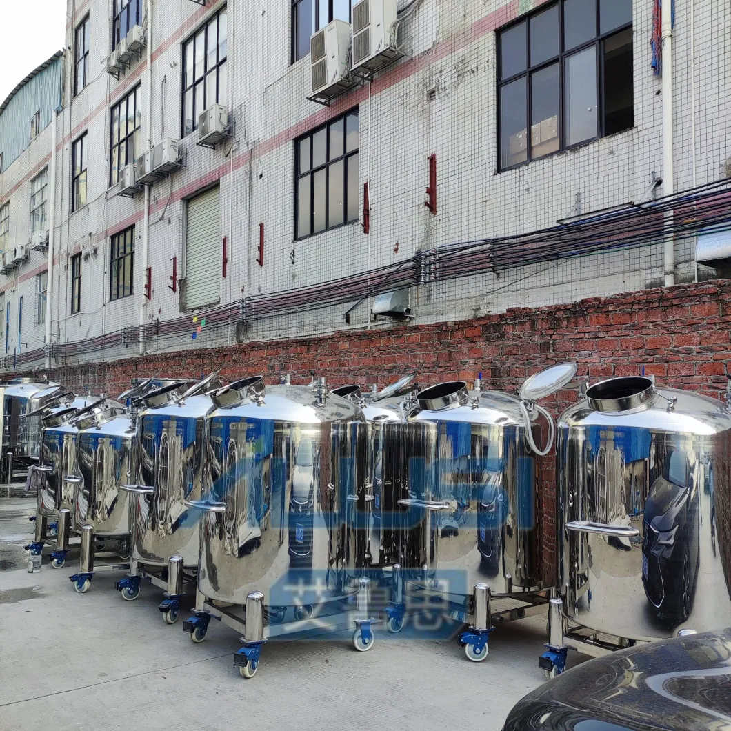 SUS304 Industrial Cosmetic Movable Vertical Gelatin Food Industrial Food Grade Water Storage Tank Making Machine