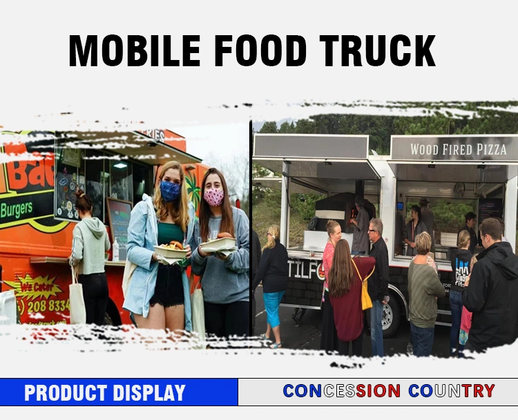 Mobile Breakfast Fast Food Truck Street Food Trailer Mobile Kitchen with Full Set Equipment for Selling Snack &amp; Ice Cream