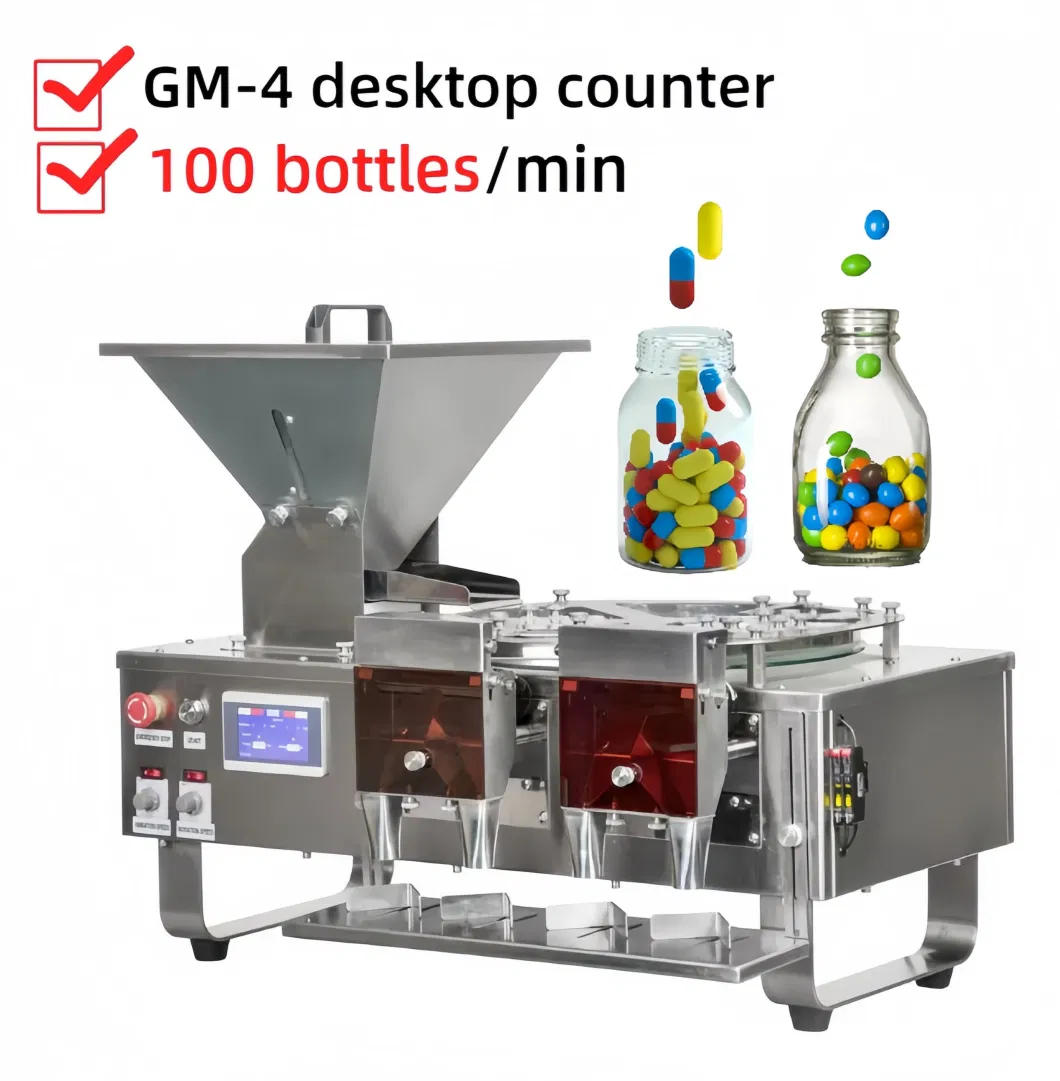 GM-2 Pharmaceutical Medical Food Capsule Tablet Pill Softgel Candy Candy Chocolate Chewing Gum Gummy Sweets Tabletop Semi Automatic Counter Counting Machine