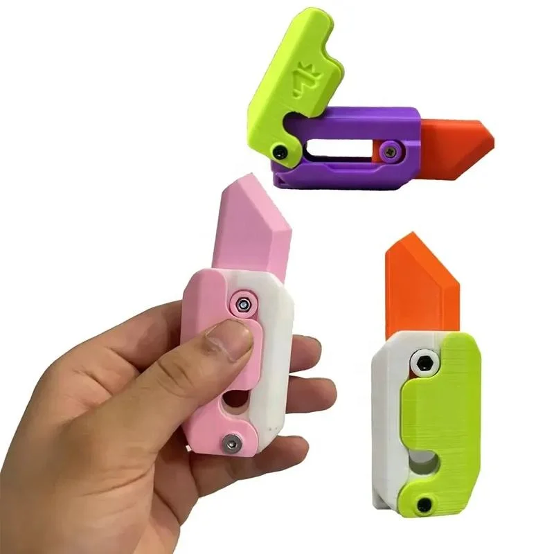 Popular Small Size Decompression Toys Kids Relieve Stress Plastic Material Little Radish Knife for Children Interesting Gift