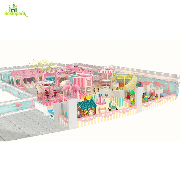 Candy Theme Commercial Soft Ground Kids Swing and Slide Indoor Playground Equipment