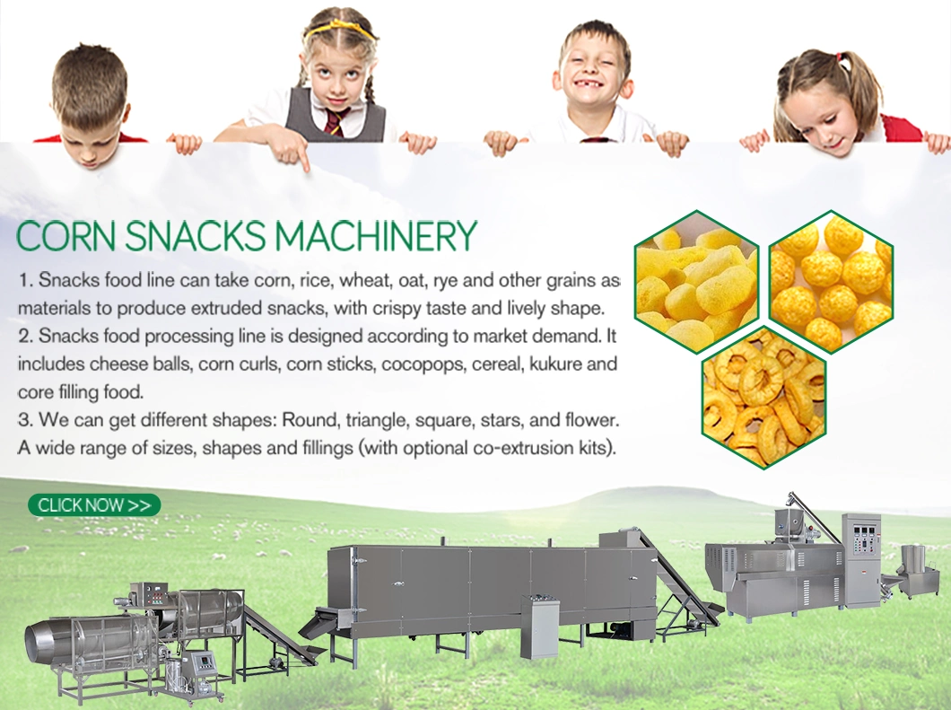 Sunpring Puff Snack Making Machine + Corn Flour Snack Extruder Machine + Sweet Corn Puff Machine