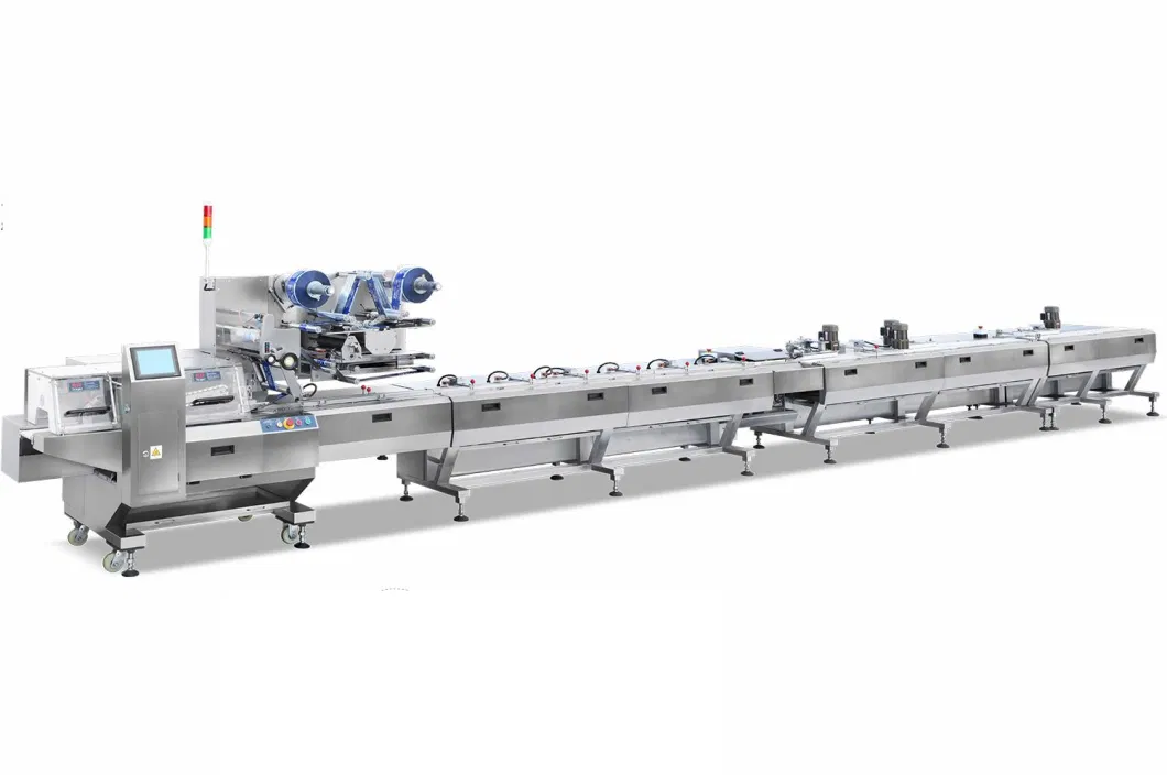 Automatic Horizontal Packaging Machine Baking Bread Chocolate Cookie Wafer Candy Pillow Flow Packing Machine Price Packaging Line