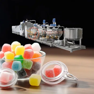 Linea di produzione di dolci caramelli Candy Depositor Candy Bear PLC Control Gummy