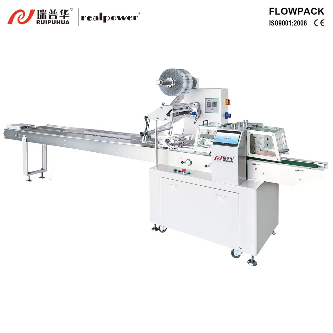 Snacks Confectionery Cookies Muffin Cake Flow Pack Wrapper Packing Machine From China