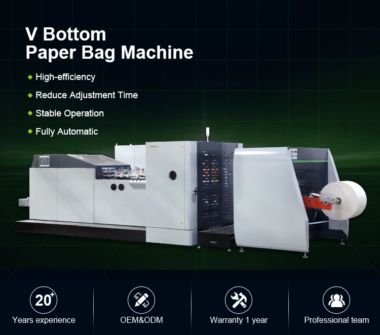 Rokin Sweet Packing V Bottom Paper Carry Bag Production Machine