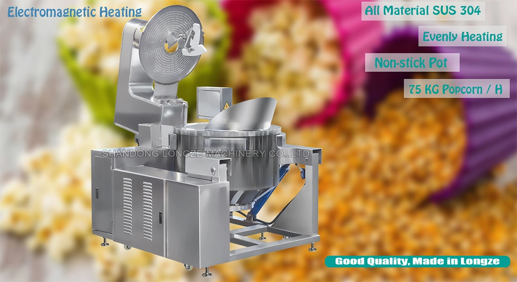 Sweet Puffed Smart Automatic Popcorn Production Line Commercial Mushroom Pop Corn Machine