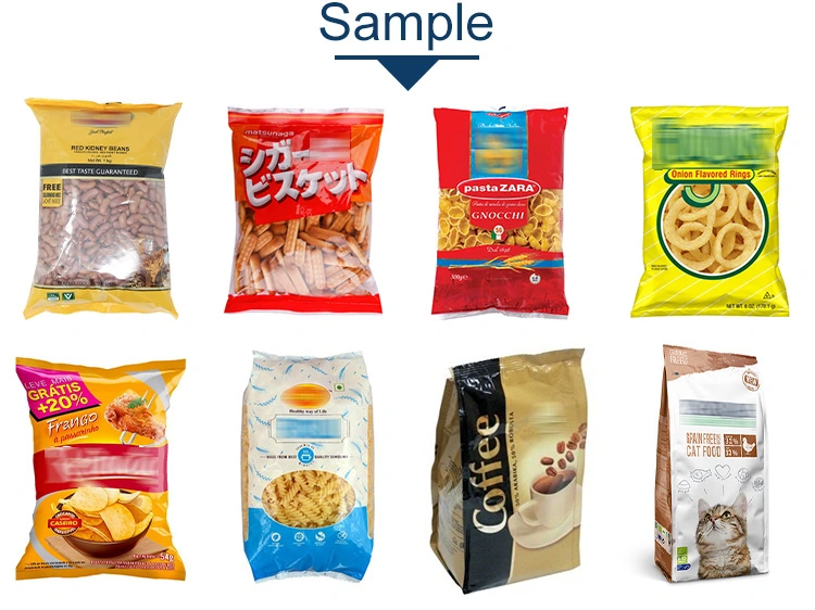 Factory Price Automatic Popcorn Beans Melon Seeds Sachet Sugar Chocolate Candies Sliced Bread Foil Bag Packing Bagging Machine