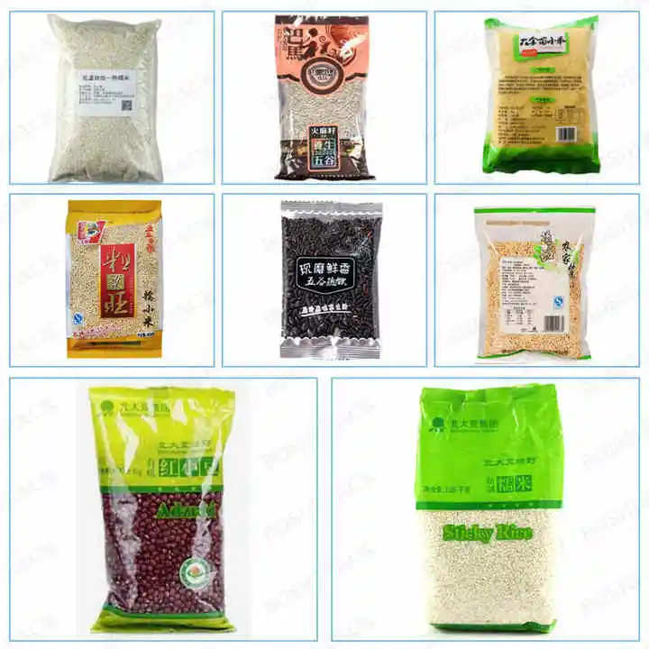 Factory Price Automatic Popcorn Beans Melon Seeds Sachet Sugar Chocolate Candies Sliced Bread Foil Bag Packing Bagging Machine