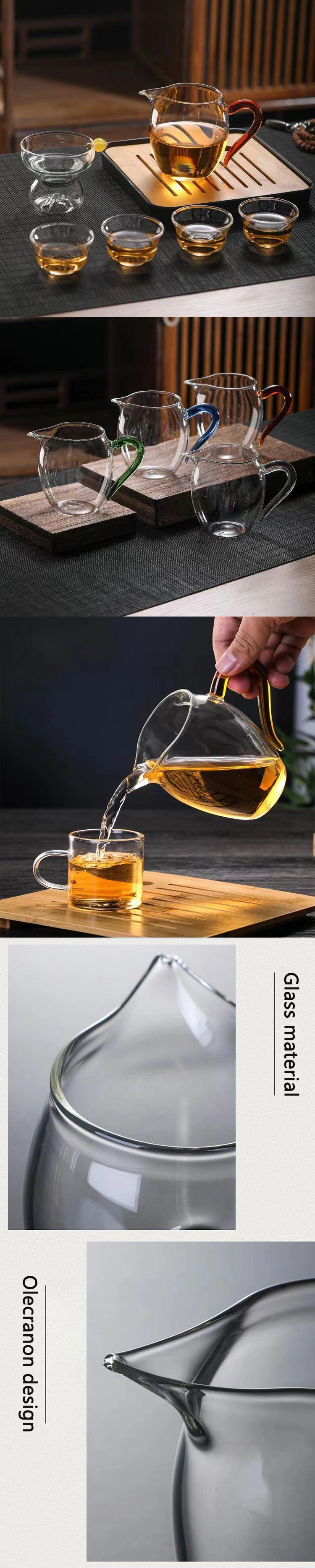 Color High Borosilicate Glass Tea Cup Fair Cup Tea Dispenser